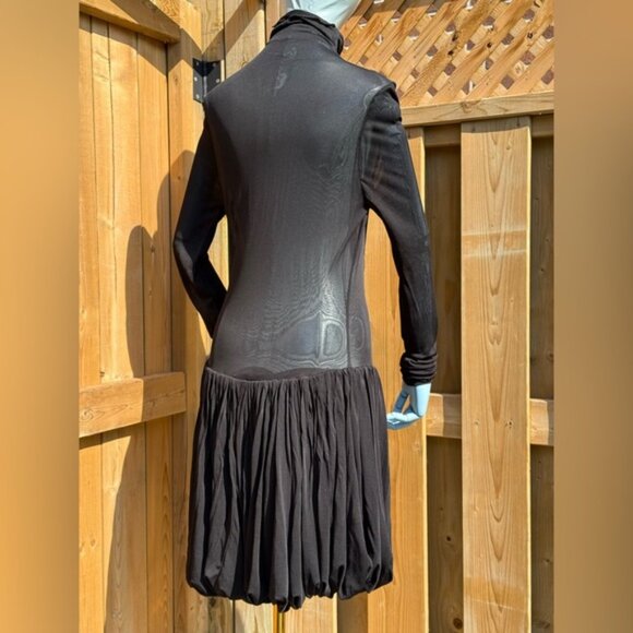 🆕 RAT & BOA 🧿 NWOT Lui Sheer Mesh Long Sleeve Mini Dress, Black - Sz M - Picture 7 of 13